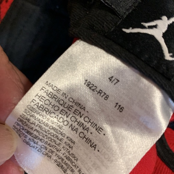 Jumpman Jordan Sz 4/7 red/orange baseball cap w/embroidery detail front & center - Picture 5 of 9